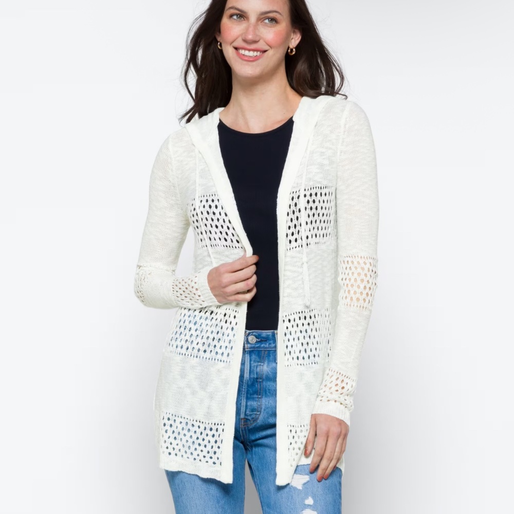 Amari Airy Pointelle Detail CardiganTV